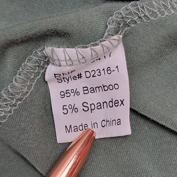 Piko Tunic Top Green Longsleeve A Line Pockets Bamboo 679 - Picture 8 of 10